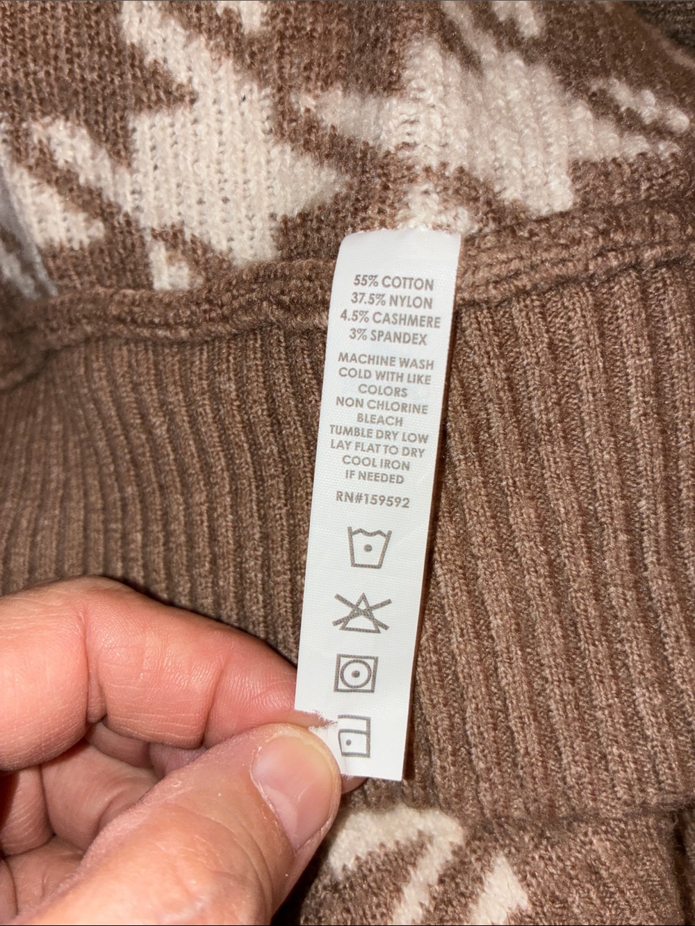Glyder, 1/4 Zip Sweater, Women’s M, Taupe and White - Picture 5 of 8
